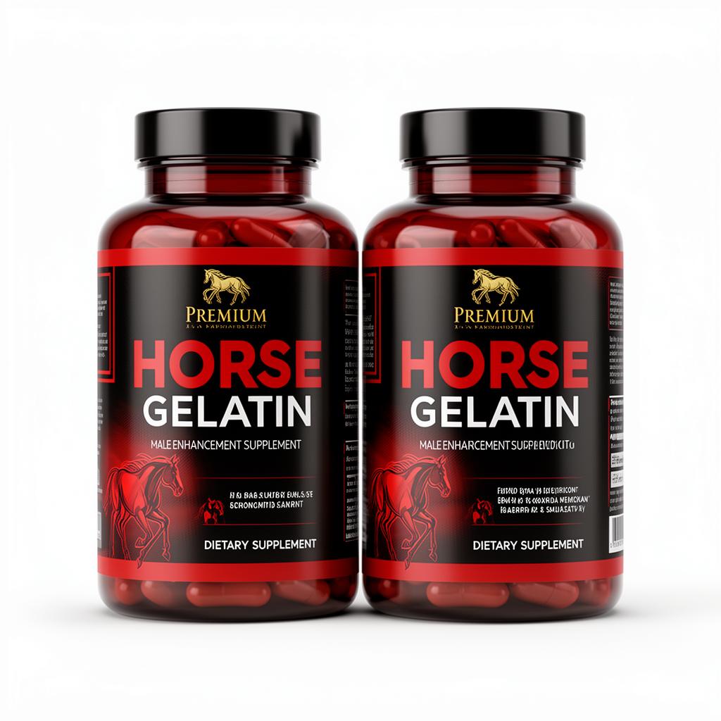 Horse Gelatin Male Enhancement supplement bottles